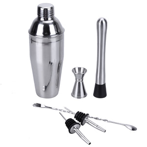 Stainless Steel Cocktail Shaker Mixer Bartender Kit Set Tool