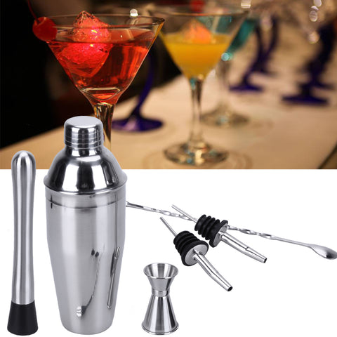 Stainless Steel Cocktail Shaker Mixer Bartender Kit Set Tool