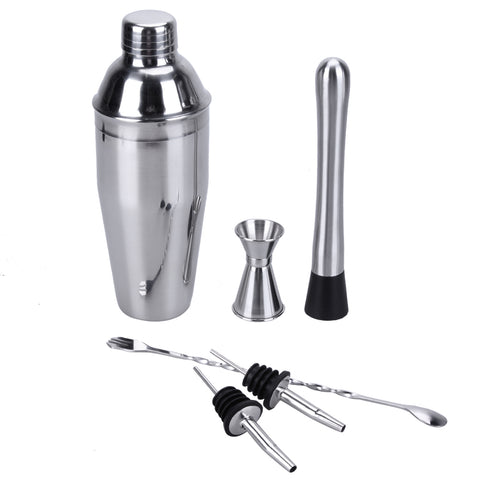 Stainless Steel Cocktail Shaker Mixer Bartender Kit Set Tool
