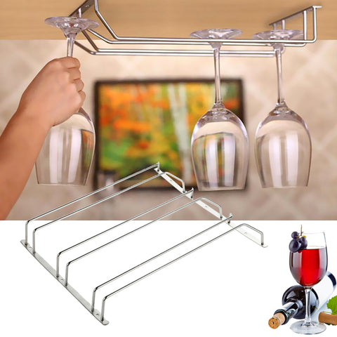 Wine Glass Rack Holder Under Cabinet